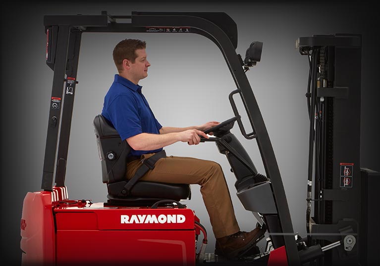 sit down forklift compartment